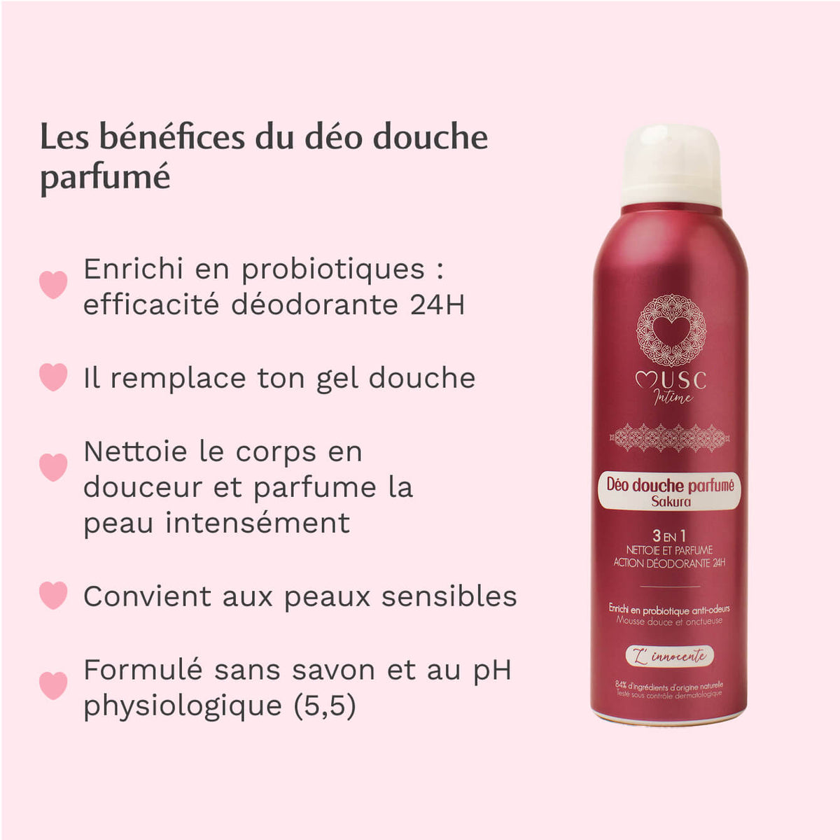 Déo douche parfumé au Sakura - l'Innocente