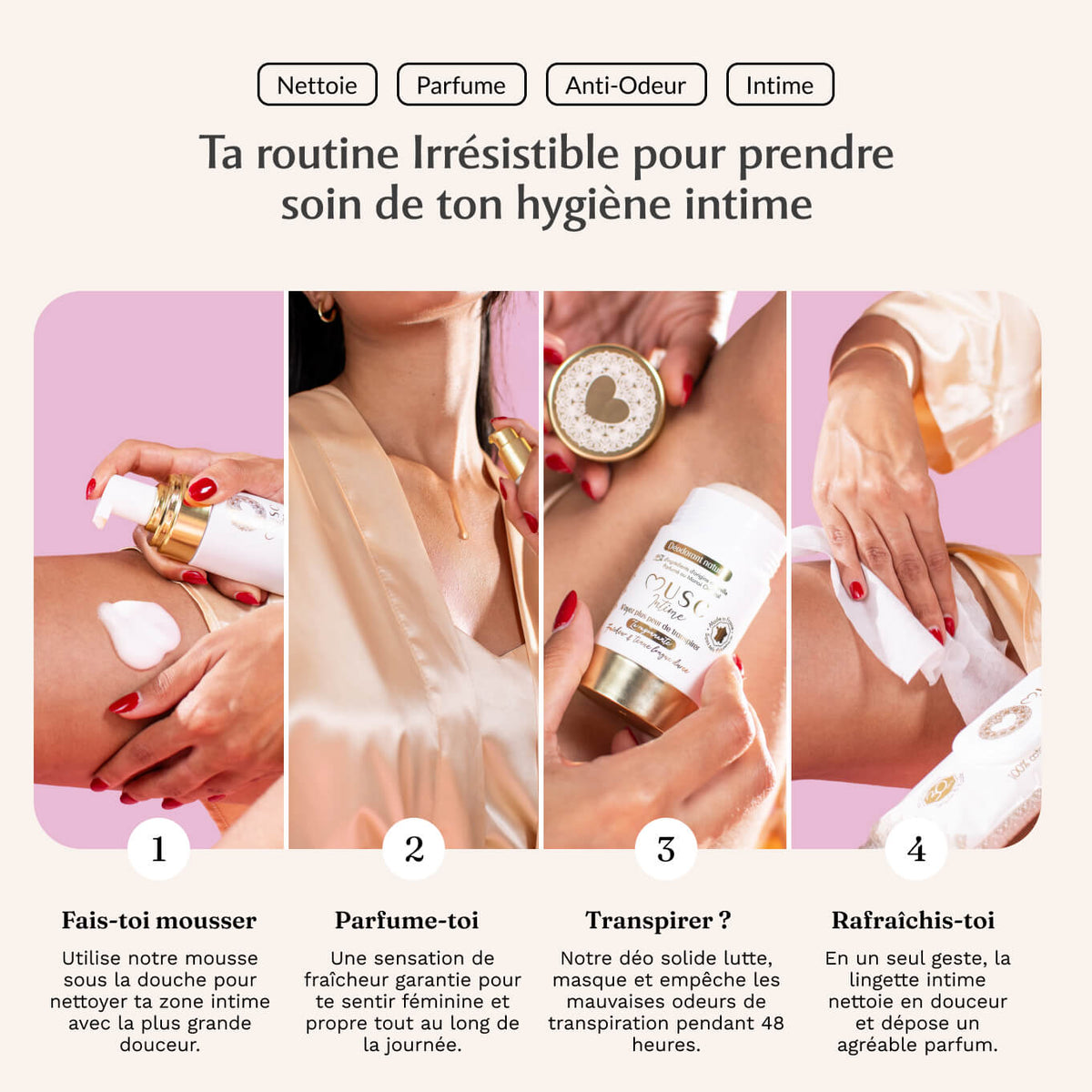 Mousse nettoyante Intime Monoï Oriental - La Rayonnante