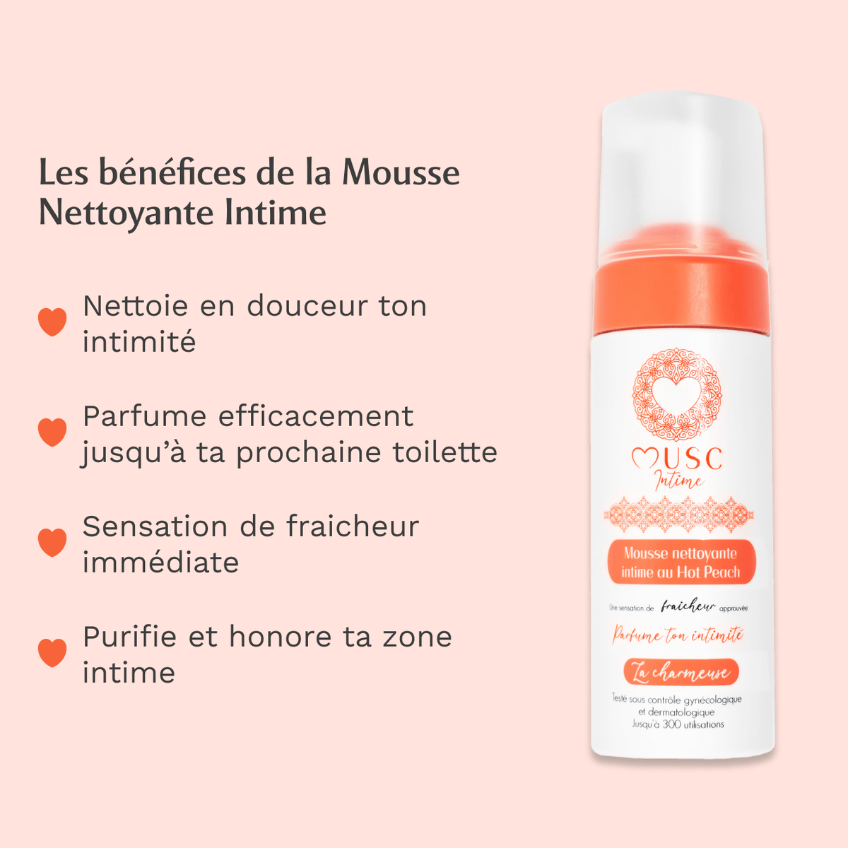 Mousse nettoyante Intime Hot Peach - la Charmeuse