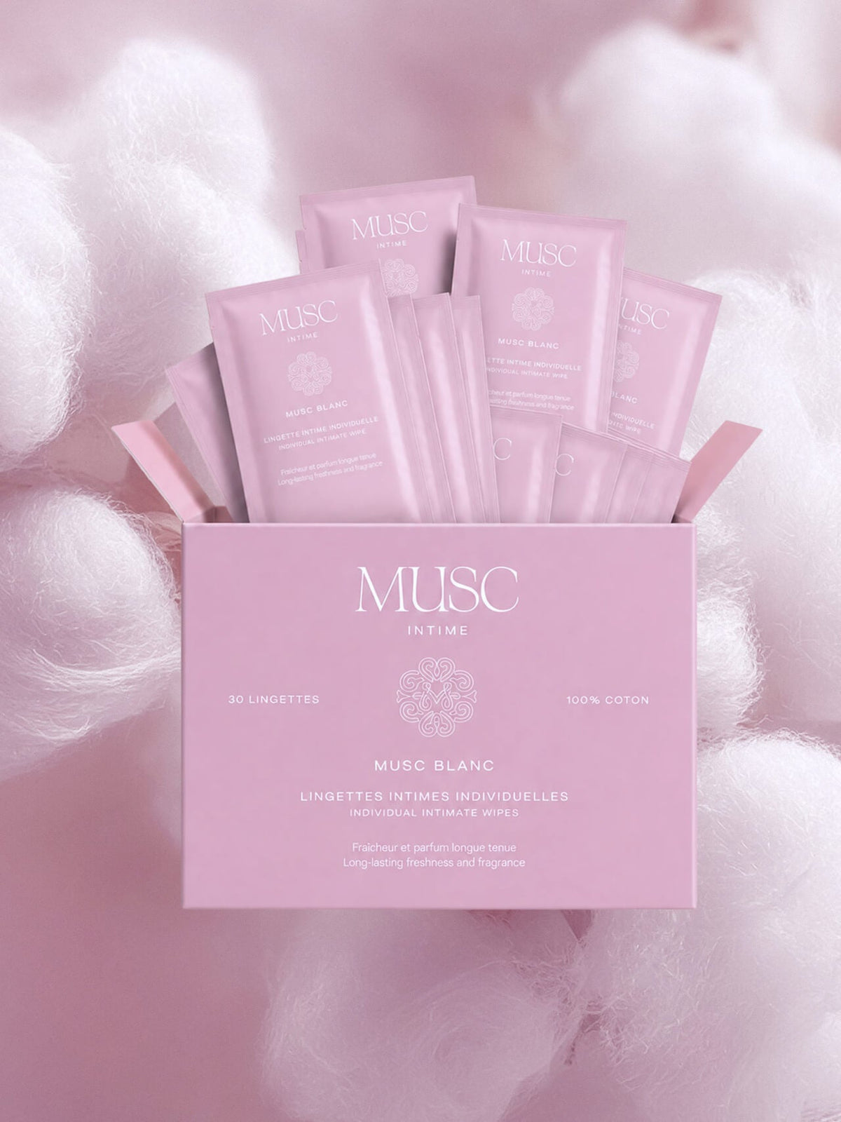 Musc Blanc - Lingettes Intimes individuelles