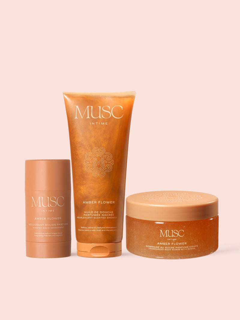 Le Trio Douche Exfoliant - Amber Flower